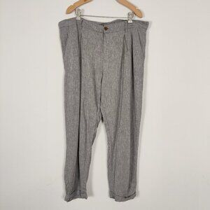 Calliope Women's Pants Size XL Gray Linen Viscose Resortwear Lightweight Outdoor